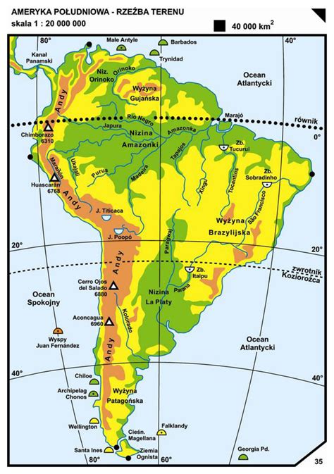 Ameryka Południowa Niziny Wyżyny Góry Wyżyny - GeoŚwiat